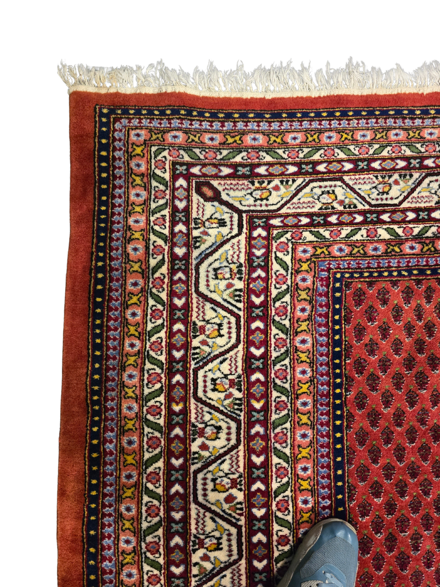 Groot perzisch tapijt Sarough Mir 350x250 wollen vloerkleed handgekoopt