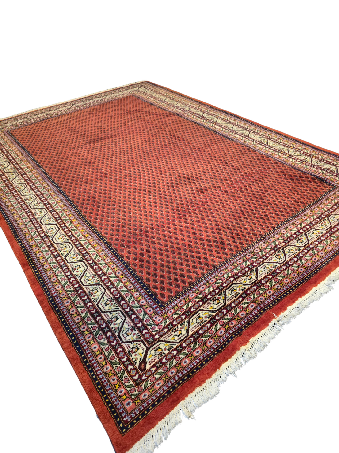 Groot perzisch tapijt Sarough Mir 350x250 wollen vloerkleed handgekoopt