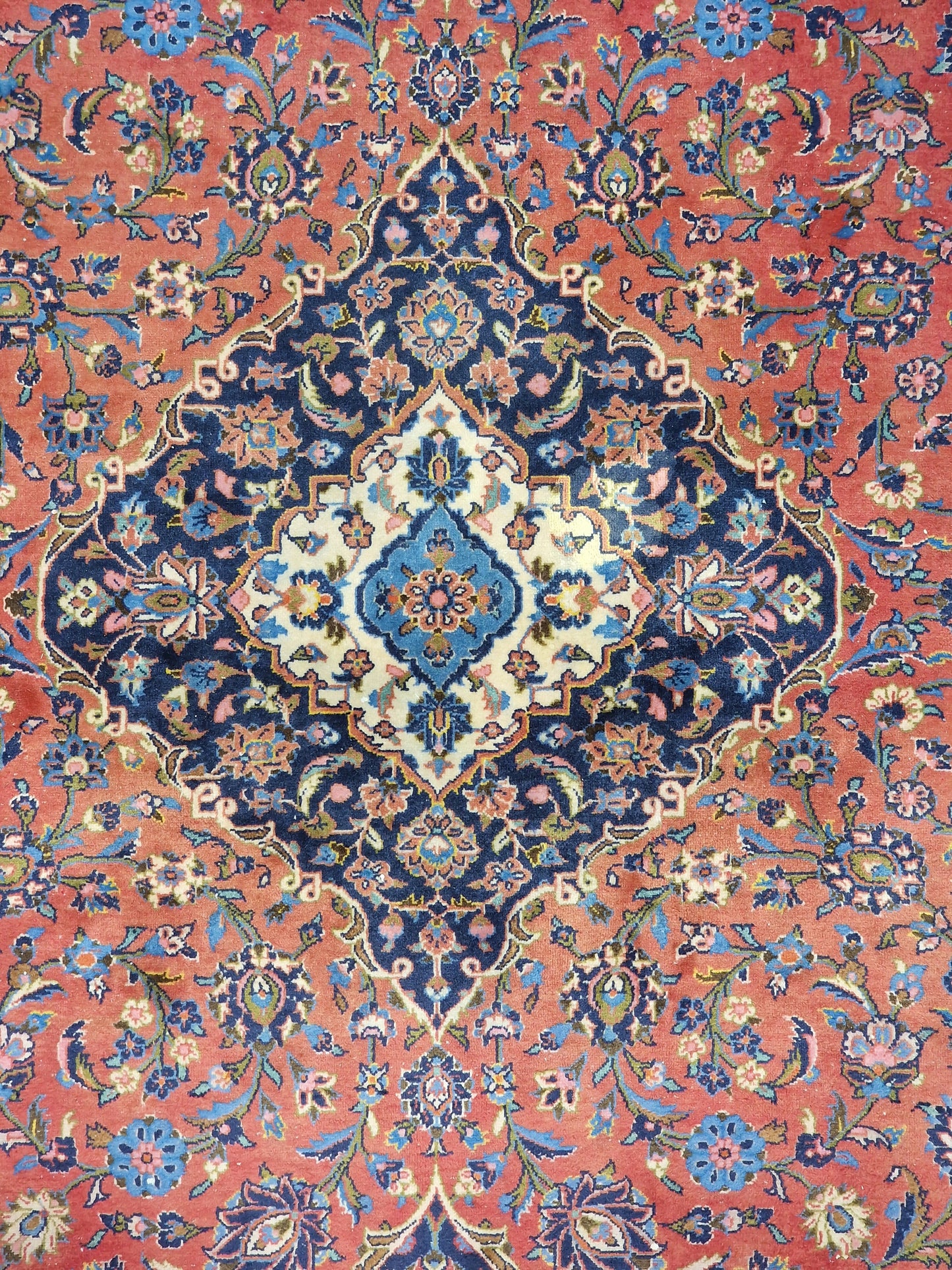 Groot Perzisch tapijt Kashan 360x250 wollen vloerkleed Iran