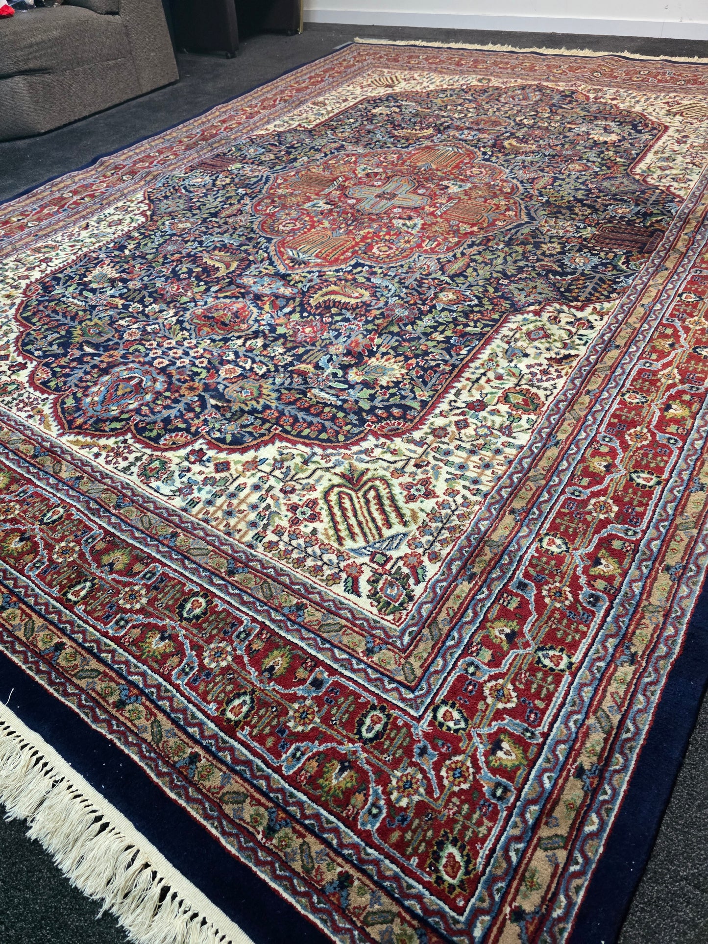 Groot Perzisch tapijt Mahal 350x250 wollen vloerkleed