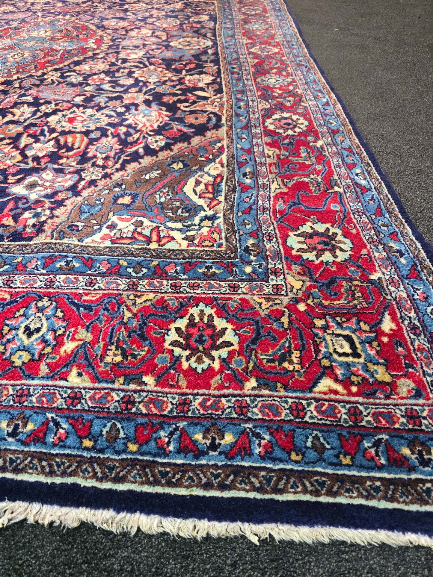 Groot Perzisch Tapijt Kashan 360x250 wollen vloerkleed Iran