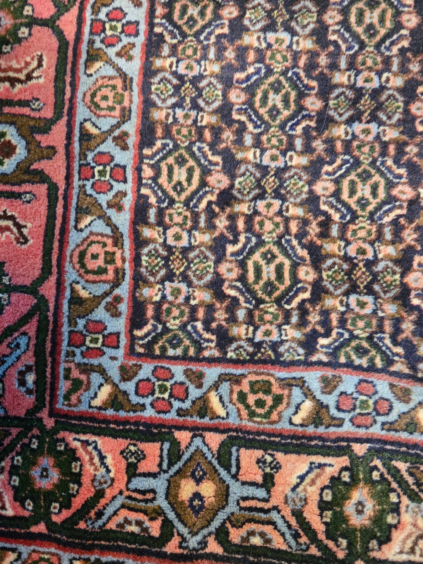 Groot perzisch tapijt Senneh 350x250 wollen vloerkleed handgeknoopt Iran