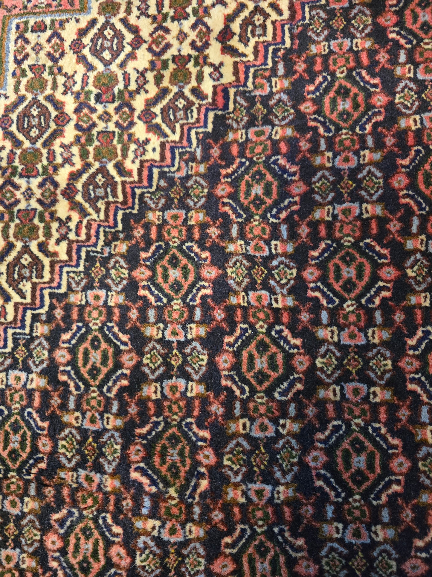 Groot perzisch tapijt Senneh 350x250 wollen vloerkleed handgeknoopt Iran