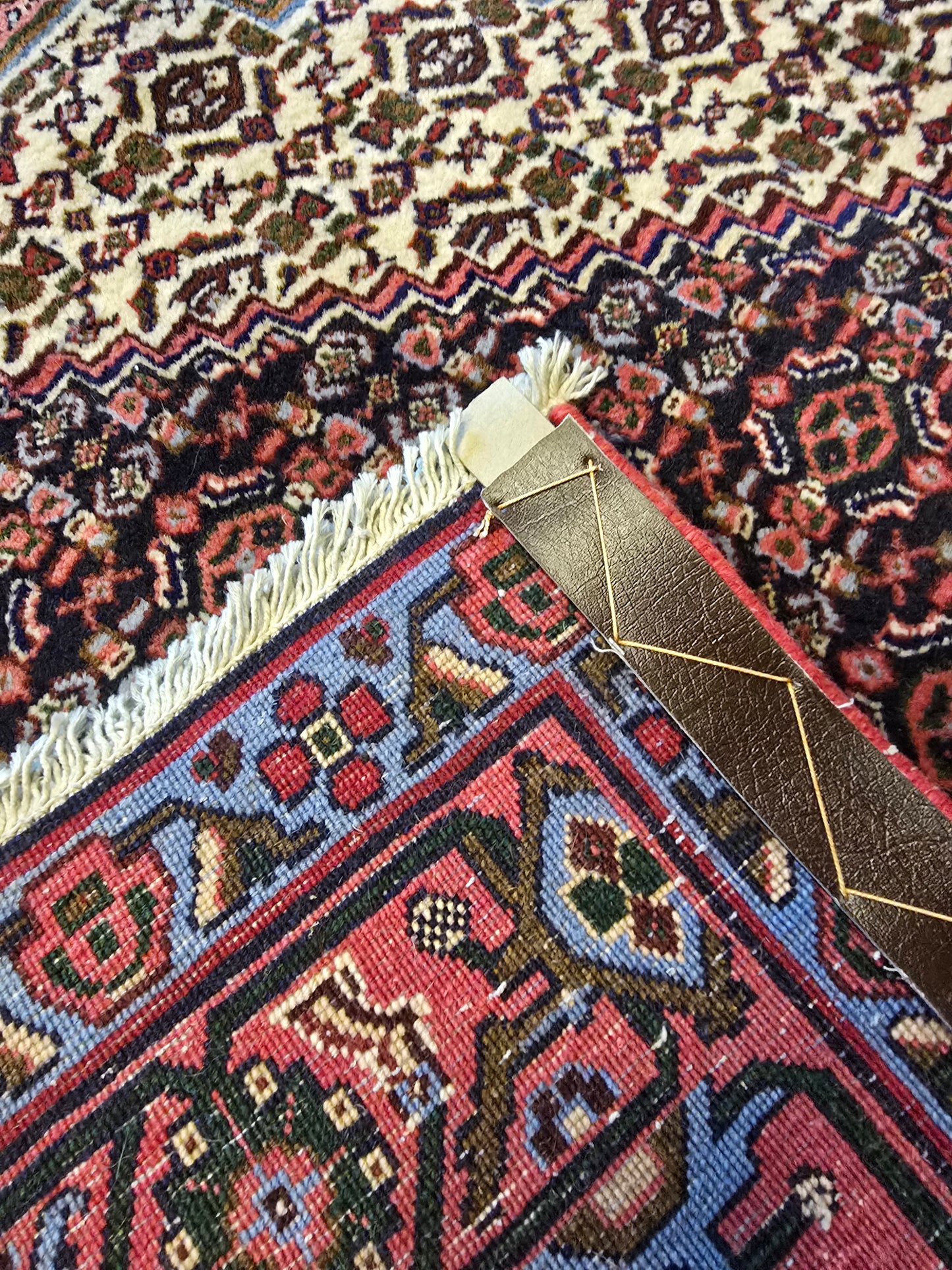 Groot perzisch tapijt Senneh 350x250 wollen vloerkleed handgeknoopt Iran