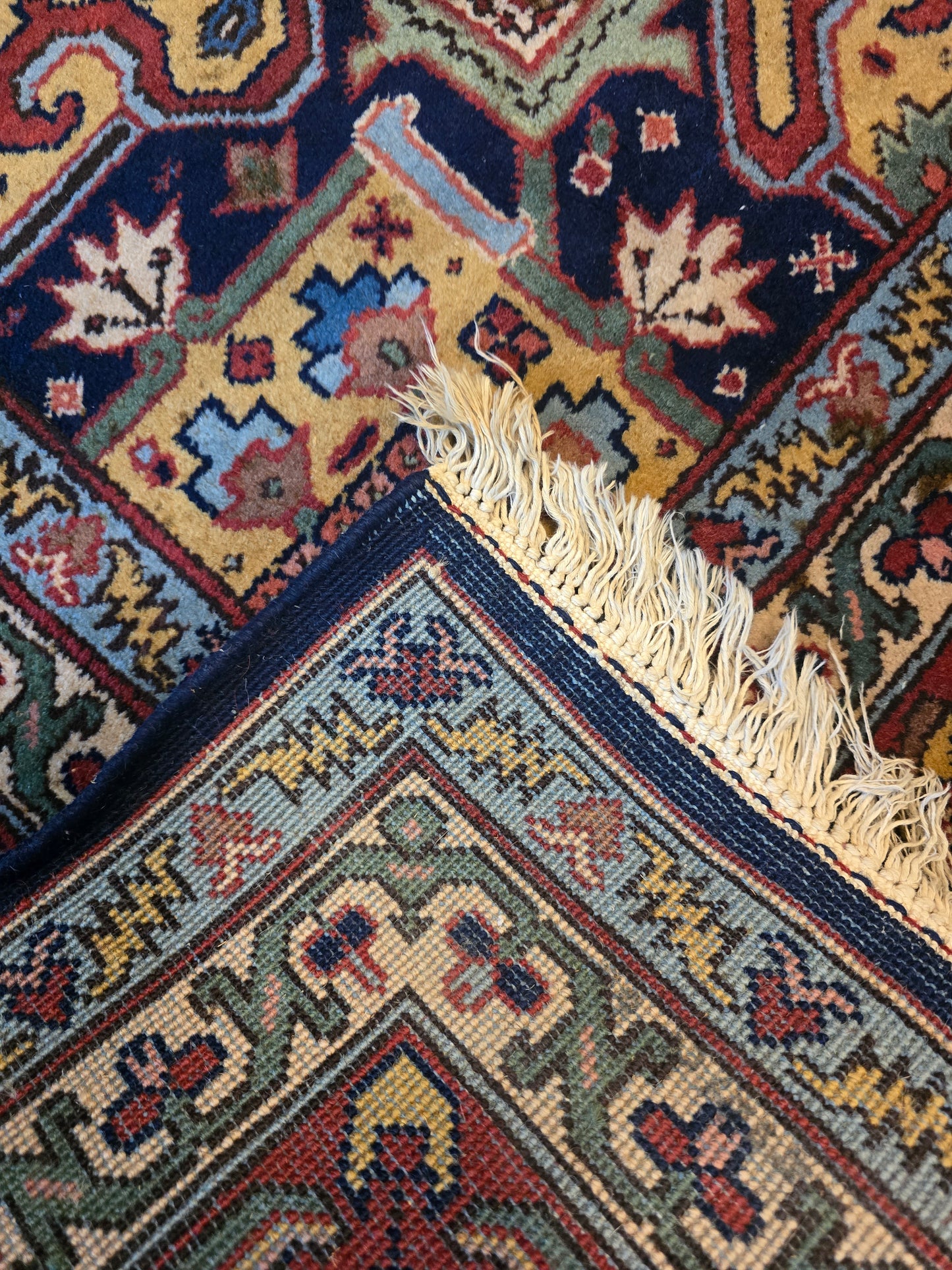 Groot Perzisch Tapijt Heriz 350x250 wollen vloerkleed handgeknoopt