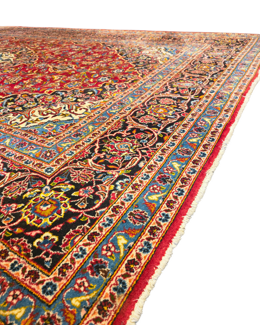 Groot Perzisch tapijt Kashan 365x240 wollen vloerkleed iran