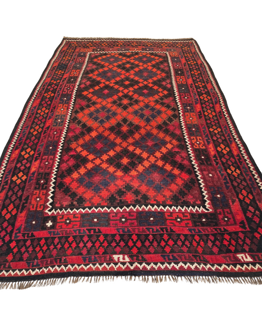 Tribal Kelim Afganistan 285x170 wollen vloerkleed handgeweven