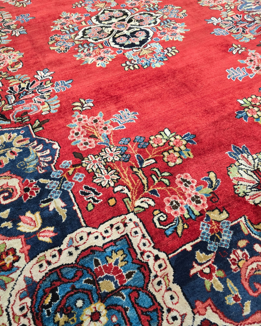 Groot Perzisch tapijt Lillian 370x280 wollen vloerkleed handgeknoopt Iran
