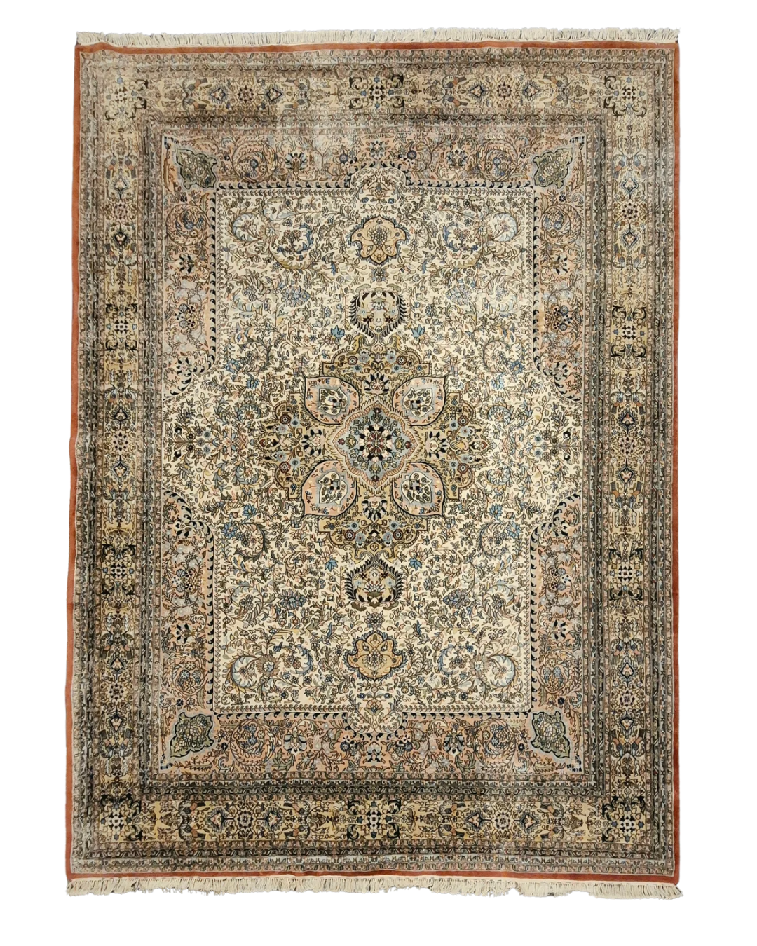 Groot Perzisch tapijt Kirman lavar 402x300 wollen vloerkleed handgeknoopt Iran