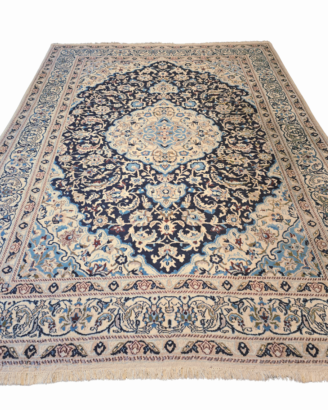 Groot Perzisch tapijt Nain 340x240 wollen vloerkleed Iran handgeknoopt