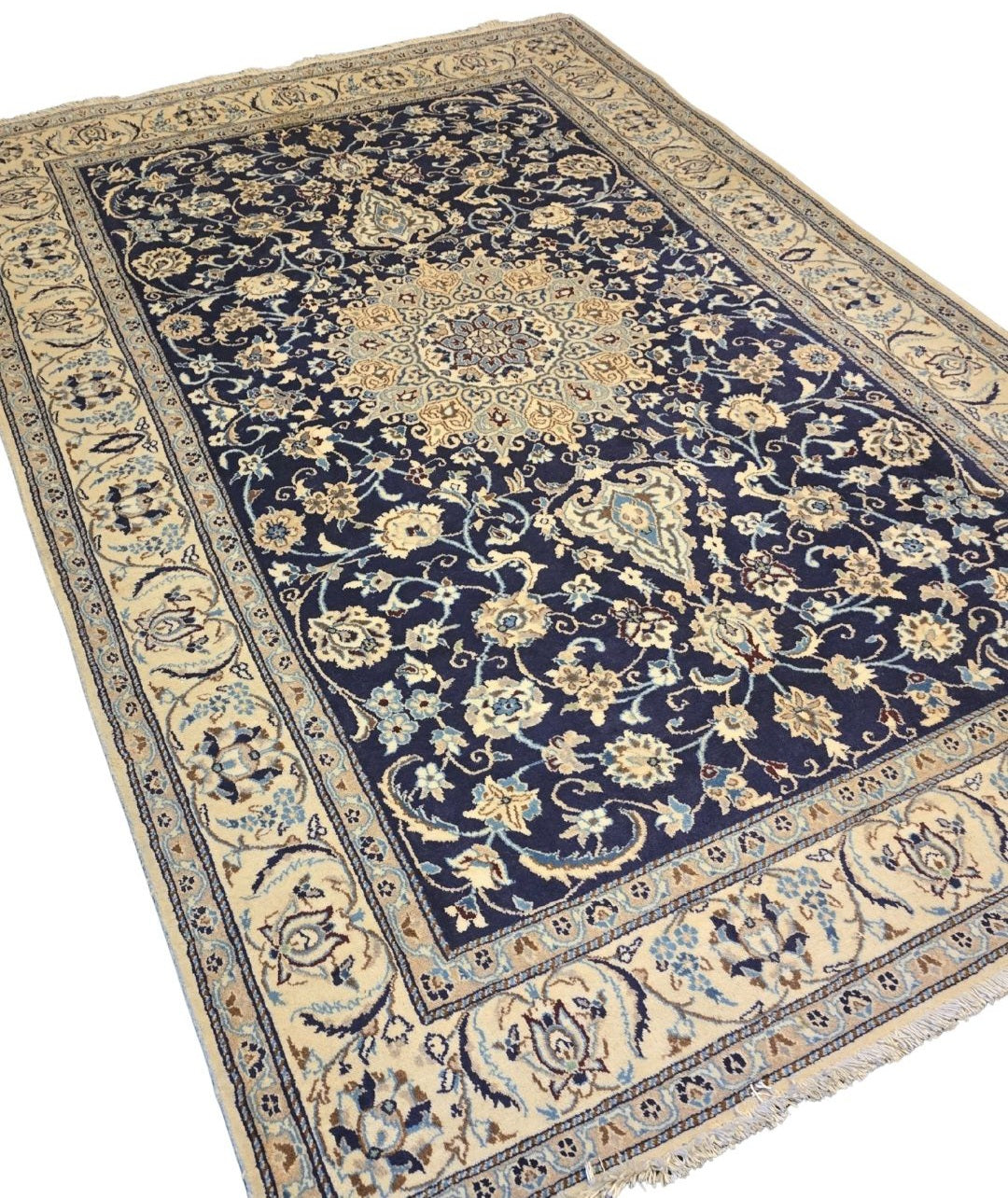 Perzisch tapijt Nain 300x200 wollen vloerkleed handgeknoopt Iran