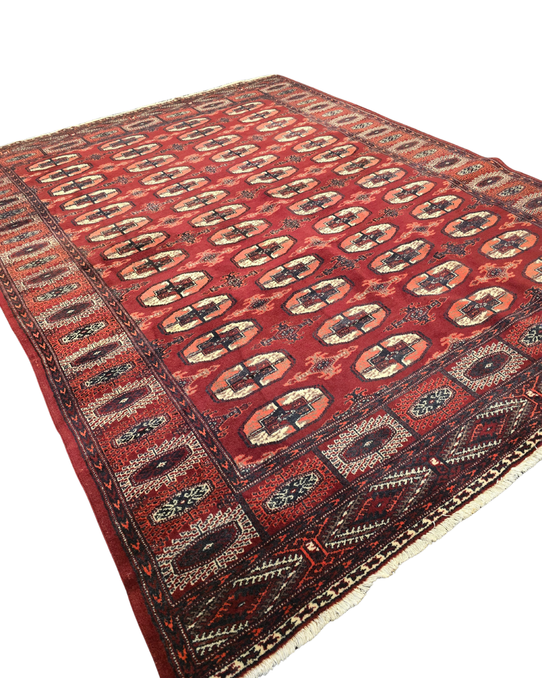 Groot Perzisch tapijt Bokhara 325x245 wollen vloerkleed handgeknoopt Turkmenistan