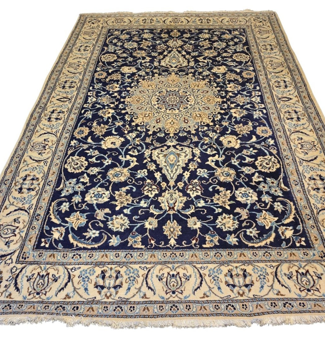 Perzisch tapijt Nain 300x200 wollen vloerkleed handgeknoopt Iran