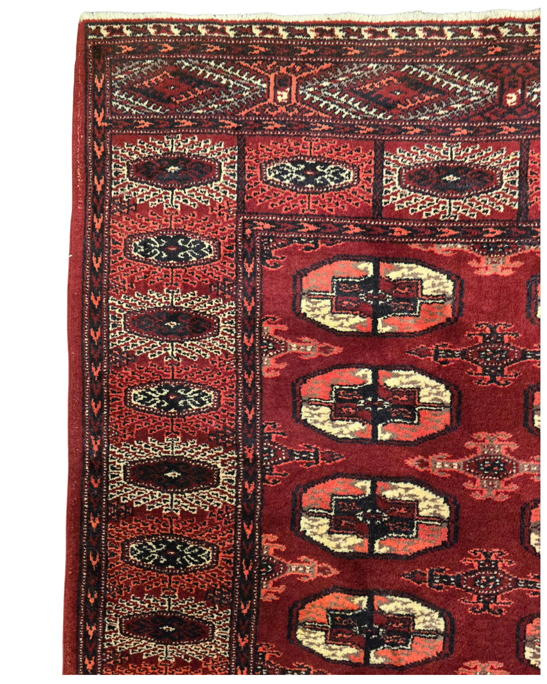 Groot Perzisch tapijt Bokhara 325x245 wollen vloerkleed handgeknoopt Turkmenistan