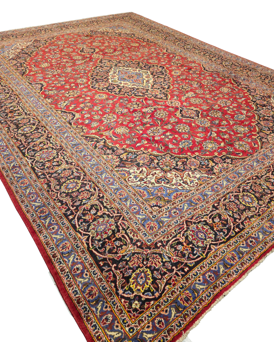 XL Groot Perzisch tapijt Kashan 400x300 Wollen vloerkleed iran
