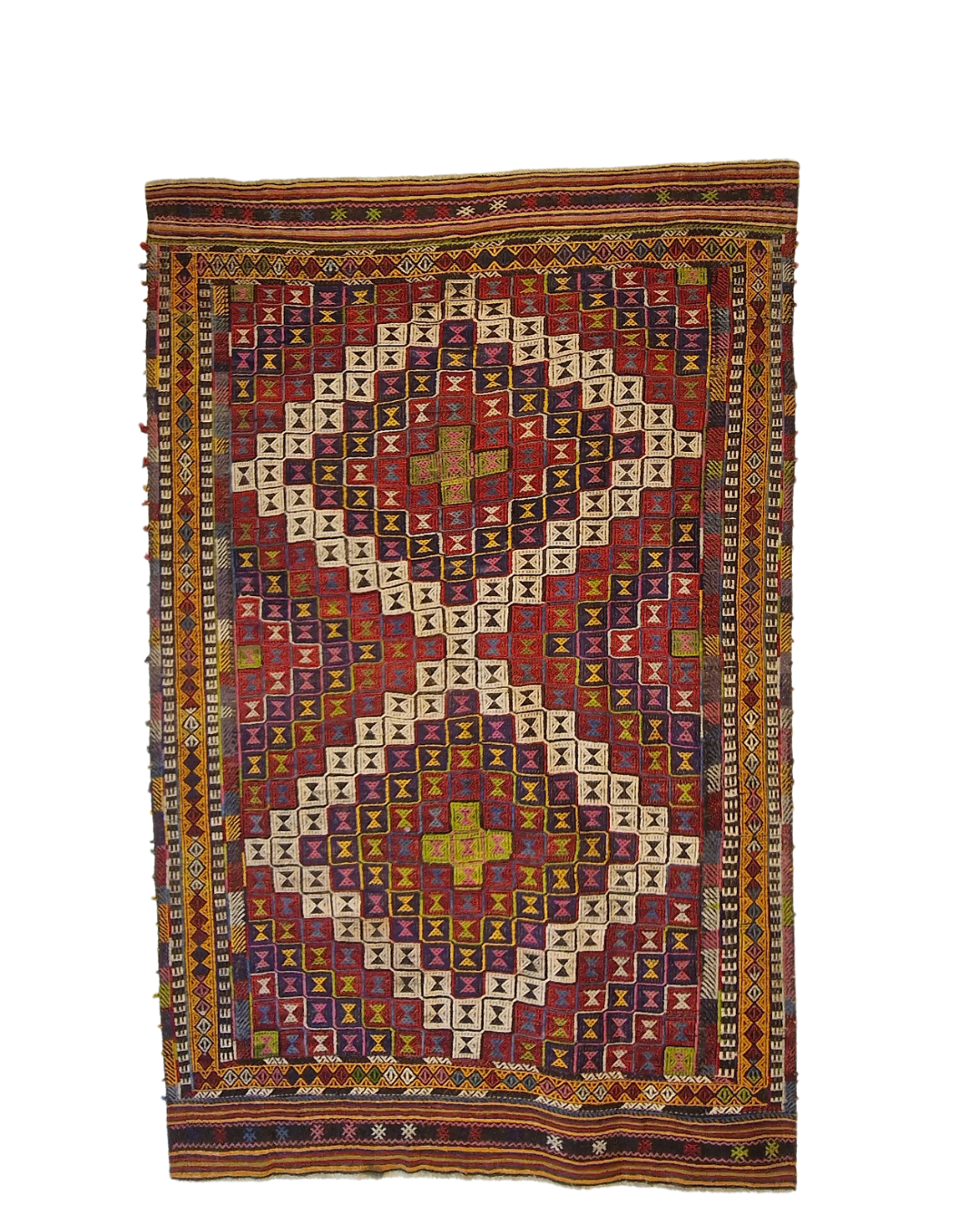 Ttribal Kelim Jijim cicim Tribal 290x185 wollen vloerkleed handgeknoopt Turkije