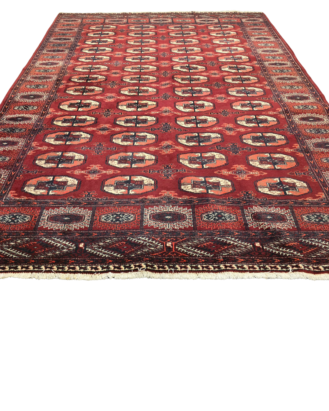 Groot Perzisch tapijt Bokhara 325x245 wollen vloerkleed handgeknoopt Turkmenistan