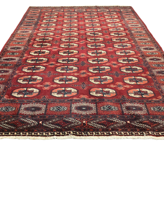 Groot Perzisch tapijt Bokhara 325x245 wollen vloerkleed handgeknoopt Turkmenistan