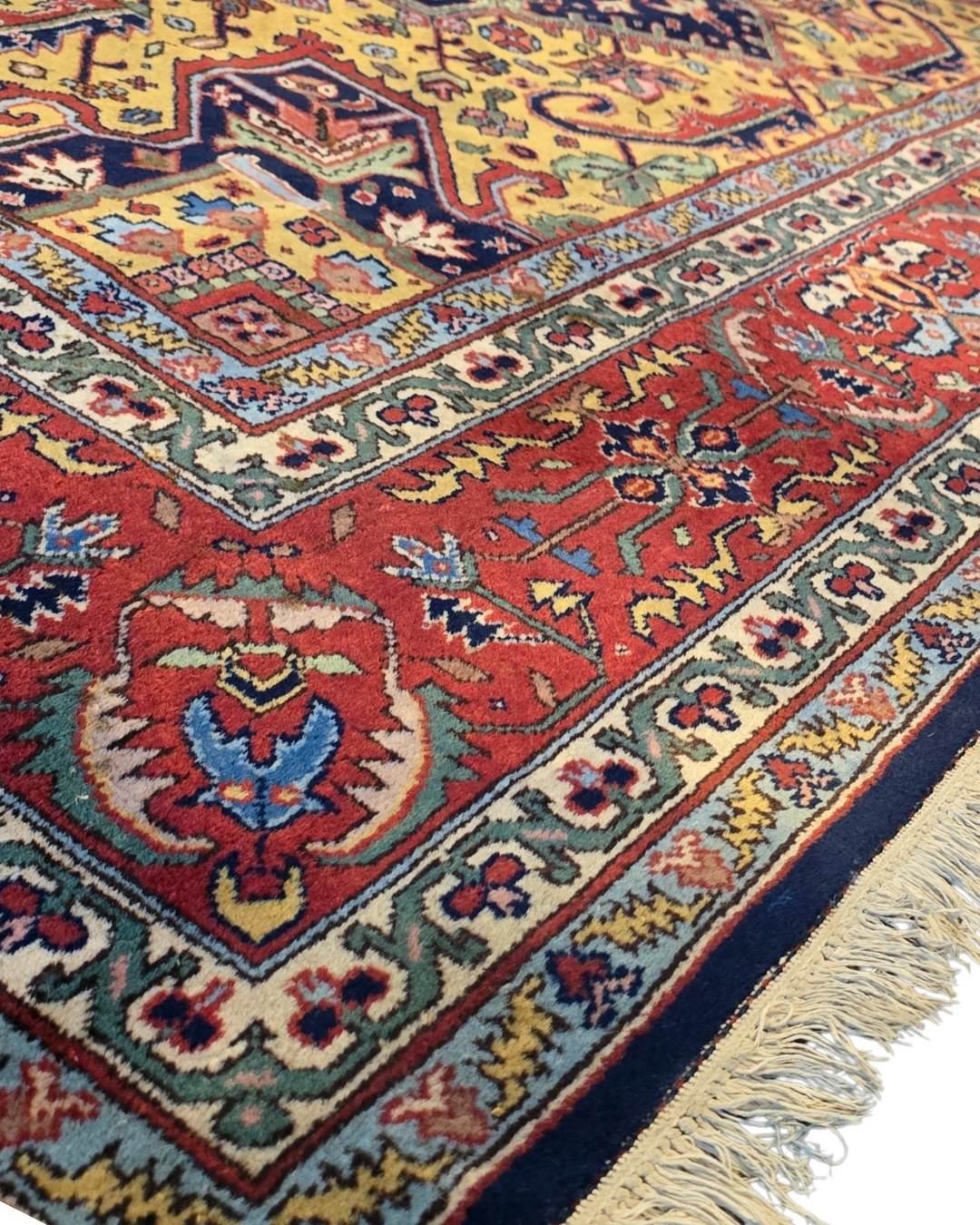Groot Perzisch Tapijt Heriz 350x250 wollen vloerkleed handgeknoopt