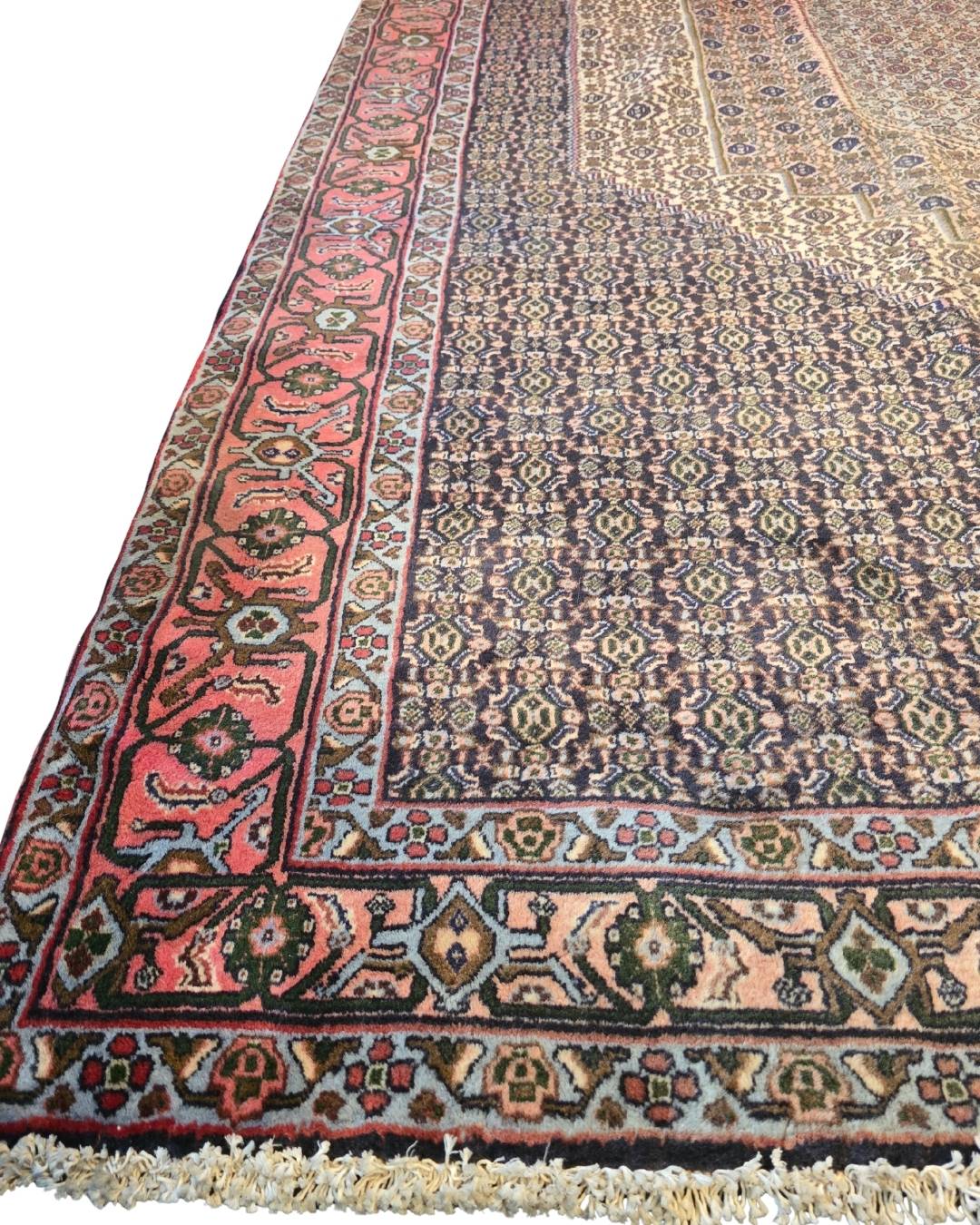 Groot perzisch tapijt Senneh 350x250 wollen vloerkleed handgeknoopt Iran