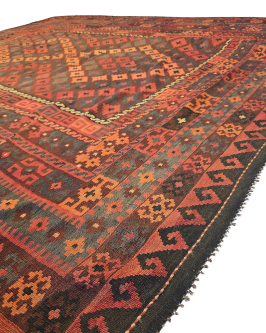 Tribal Kelim afganistan 310x250 wollen vloerkleed handgeknoopt