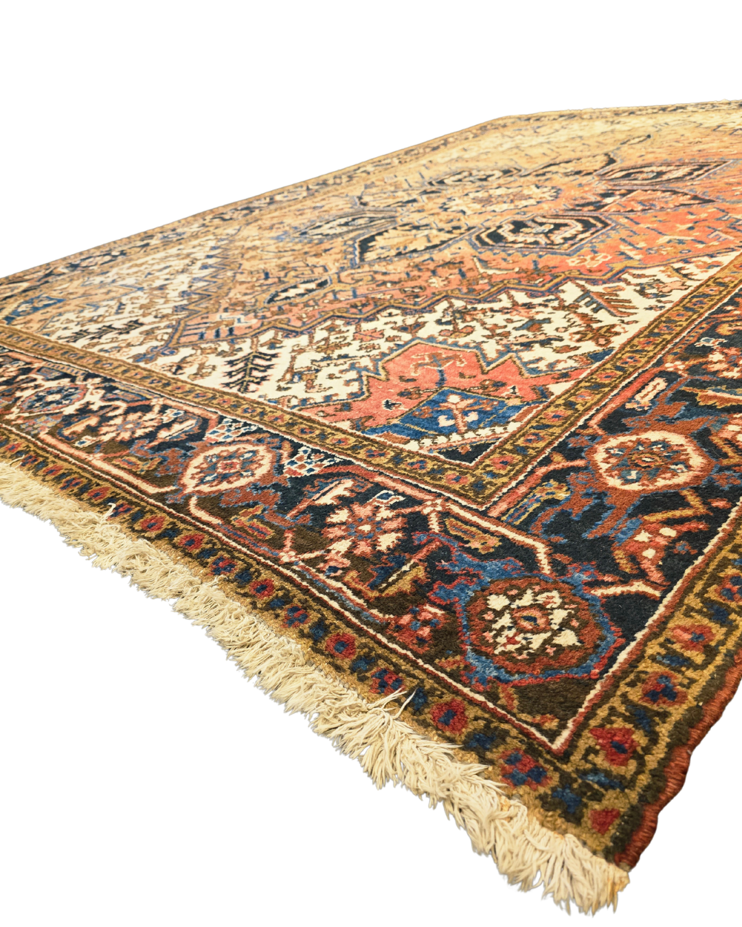Groot Perzisch tapijt Heriz 320x220 wollen vloerkleed Iran handgeknoopt