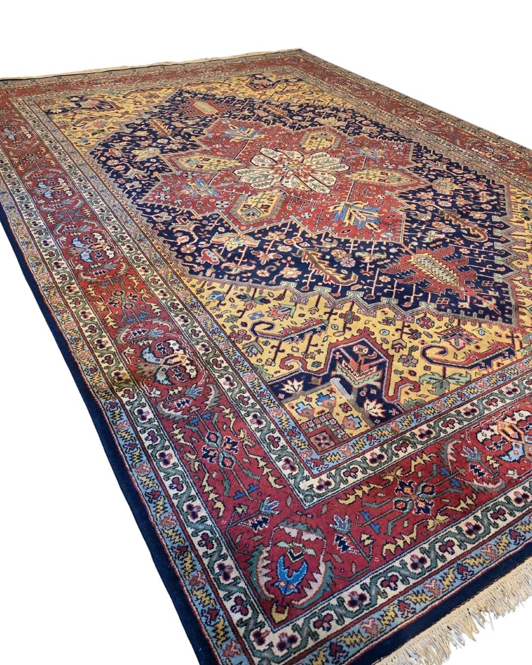 Groot Perzisch Tapijt Heriz 350x250 wollen vloerkleed handgeknoopt