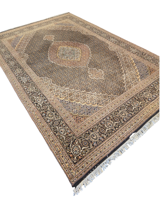 Groot Perzisch tapijt Tabriz Mahi 300x200 wollen vloerkleed Iran Handgeknoopt