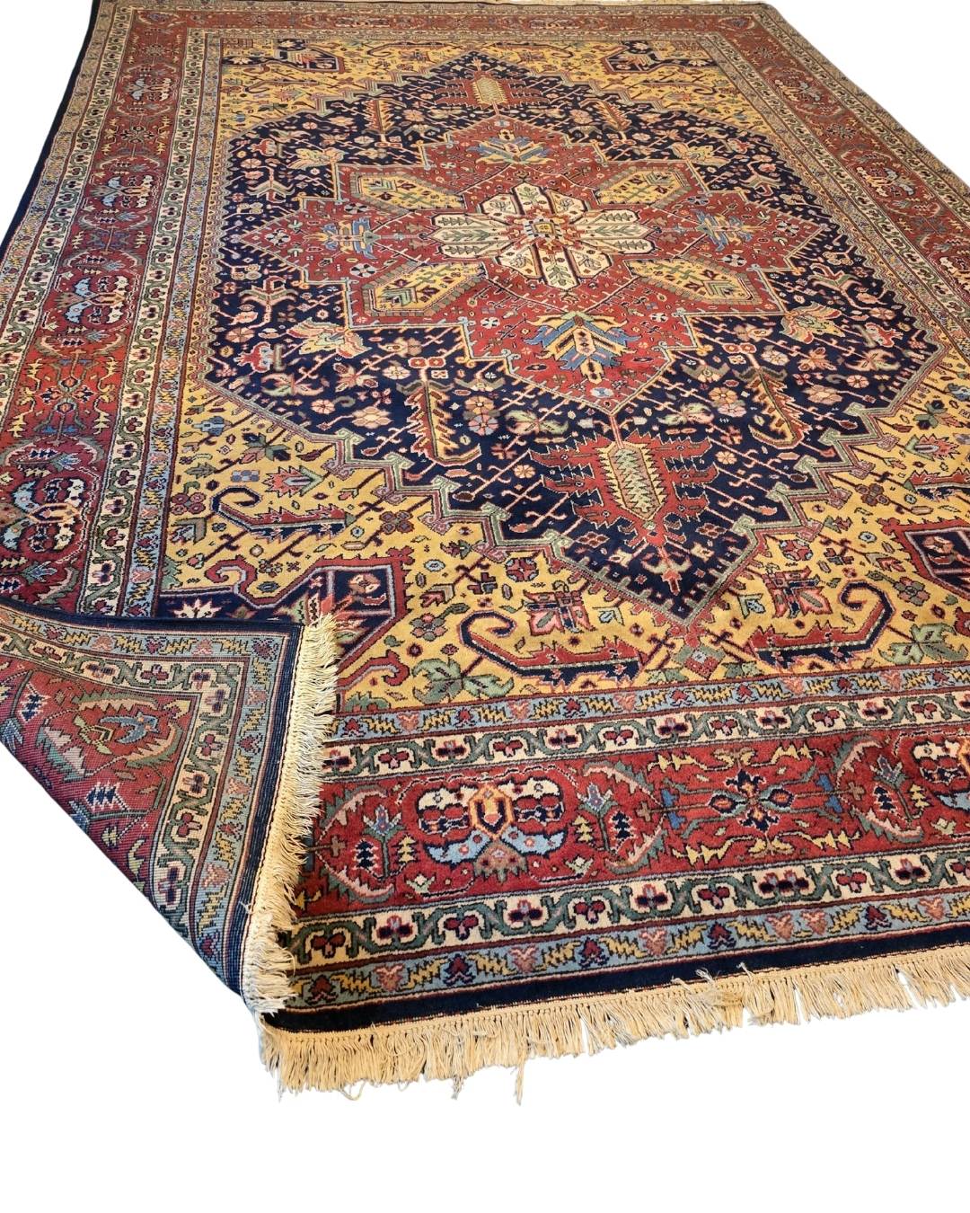 Groot Perzisch Tapijt Heriz 350x250 wollen vloerkleed handgeknoopt