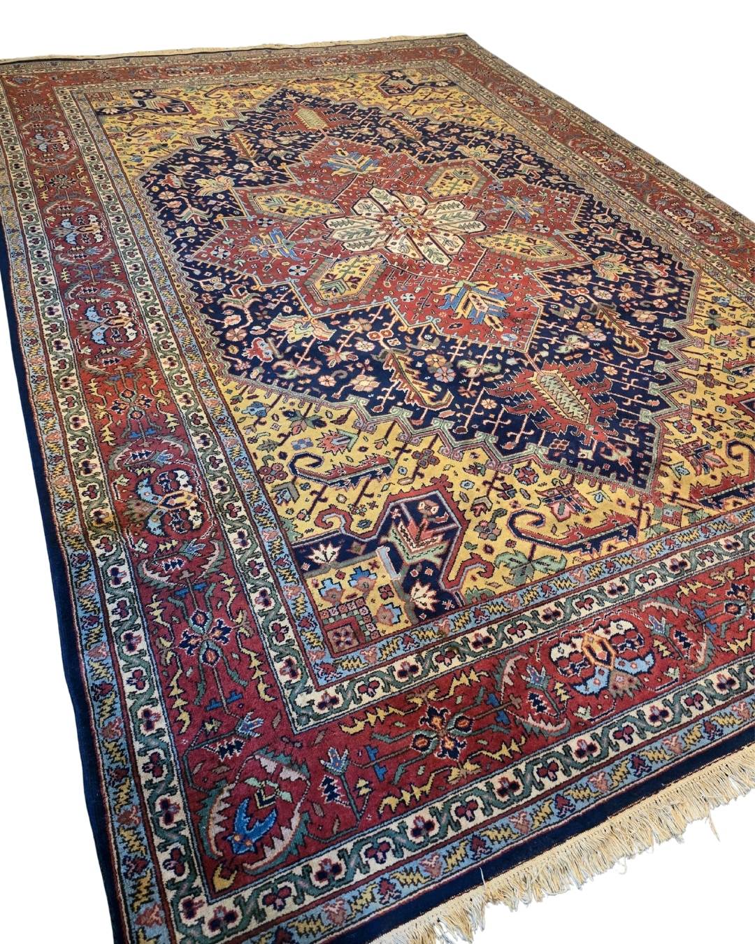 Groot Perzisch Tapijt Heriz 350x250 wollen vloerkleed handgeknoopt