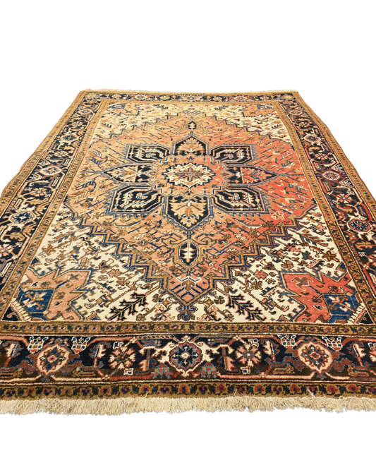 Groot Perzisch tapijt Heriz 320x220 wollen vloerkleed Iran handgeknoopt