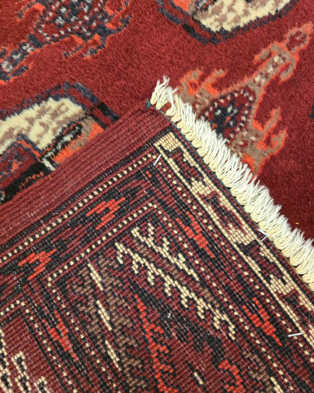 Groot Perzisch tapijt Bokhara 325x245 wollen vloerkleed handgeknoopt Turkmenistan