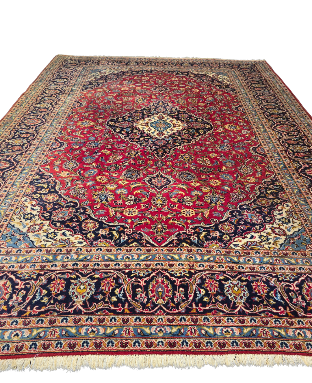 Groot Perzisch tapijt Kashan 400x300 wollen vloerkleed iran handgeknoopt