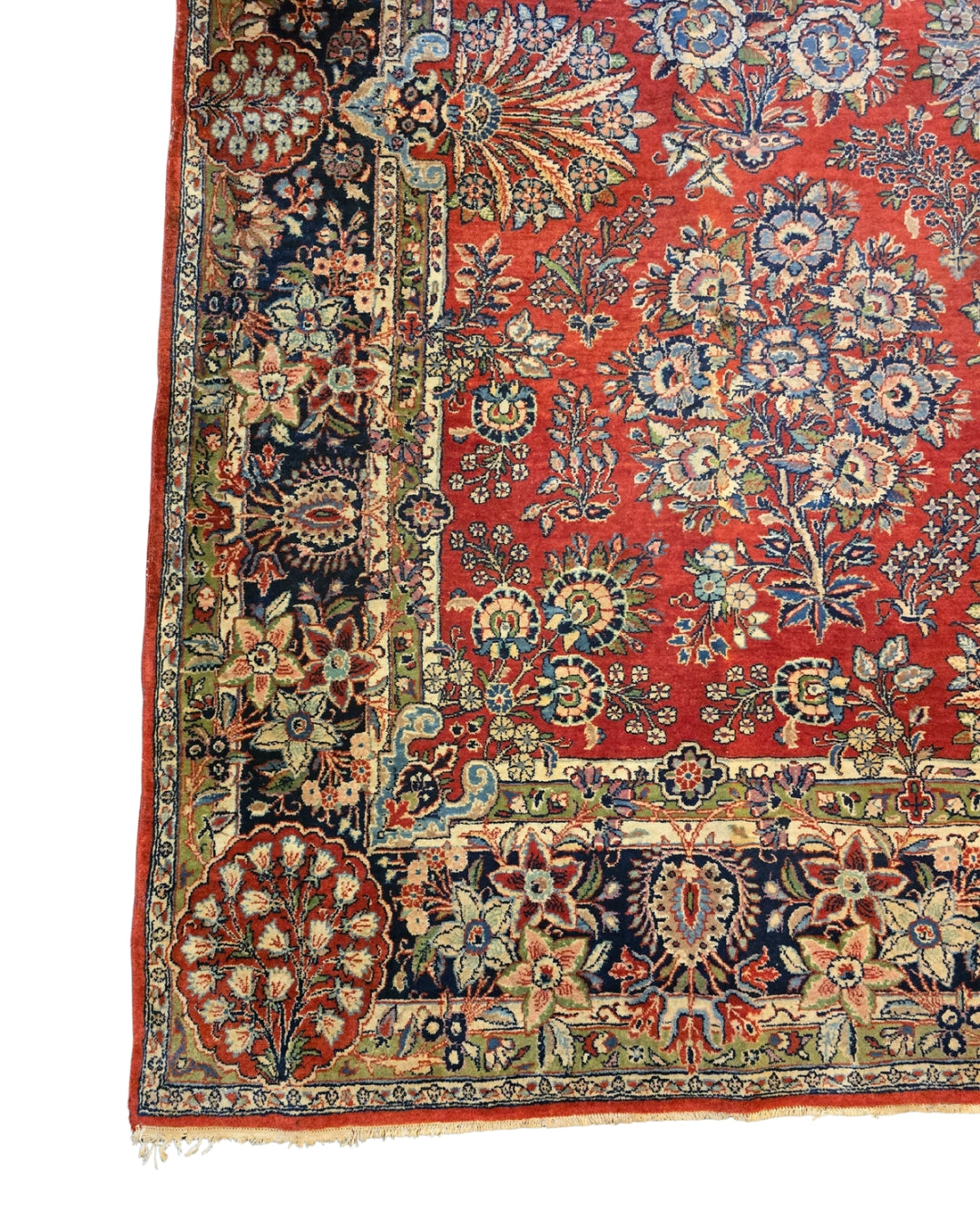Groot Antiek perzisch tapijt American Sarough 320x220 handgeknoopt wollen vloerkleed