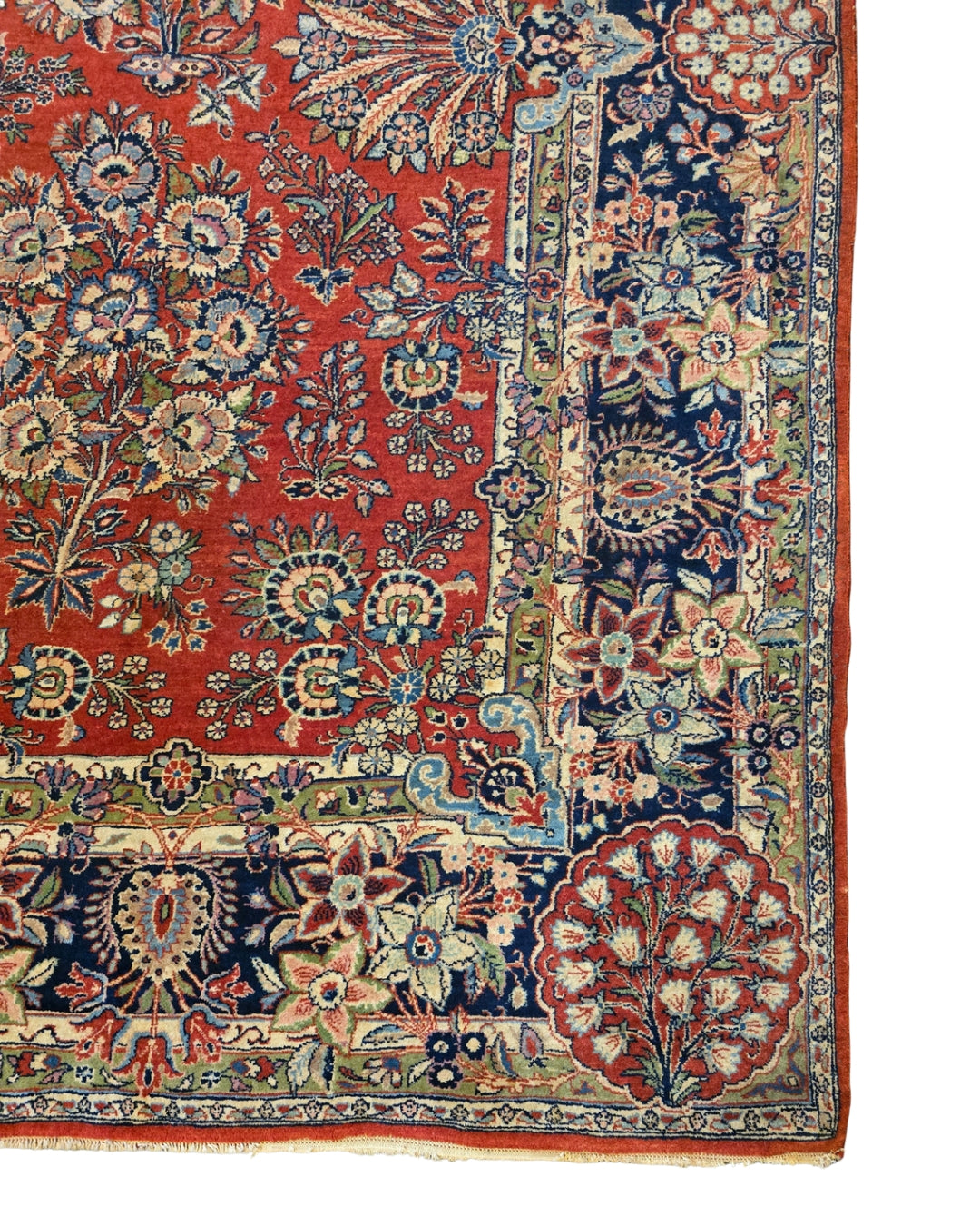 Groot Antiek perzisch tapijt American Sarough 320x220 handgeknoopt wollen vloerkleed