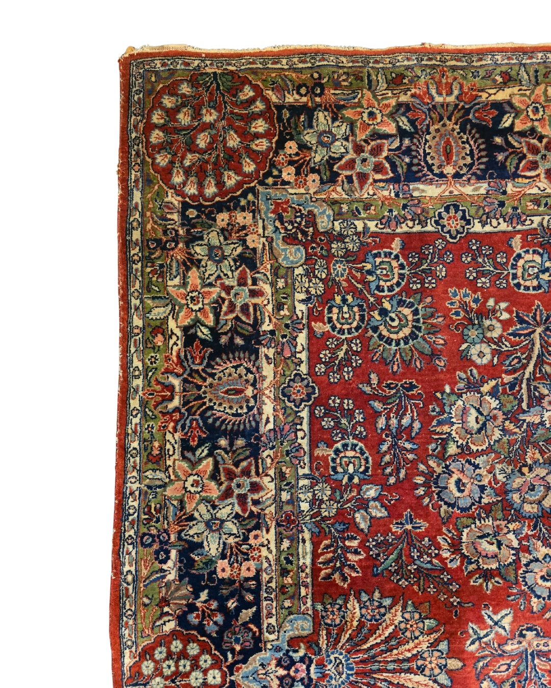 Groot Antiek perzisch tapijt American Sarough 320x220 handgeknoopt wollen vloerkleed