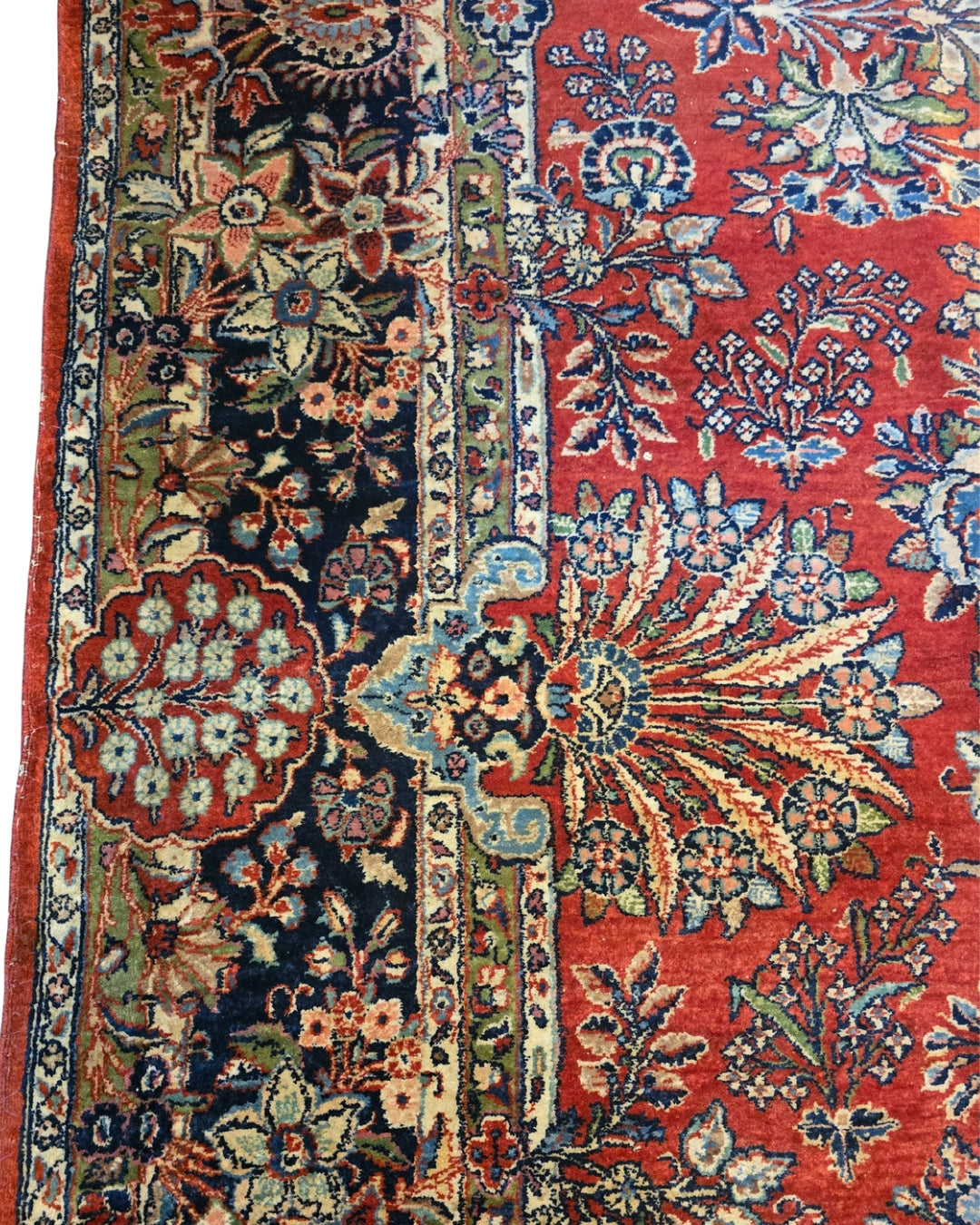 Groot Antiek perzisch tapijt American Sarough 320x220 handgeknoopt wollen vloerkleed