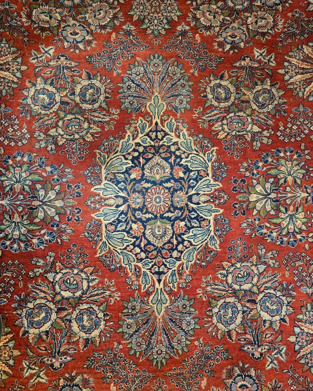 Groot Antiek perzisch tapijt American Sarough 320x220 handgeknoopt wollen vloerkleed