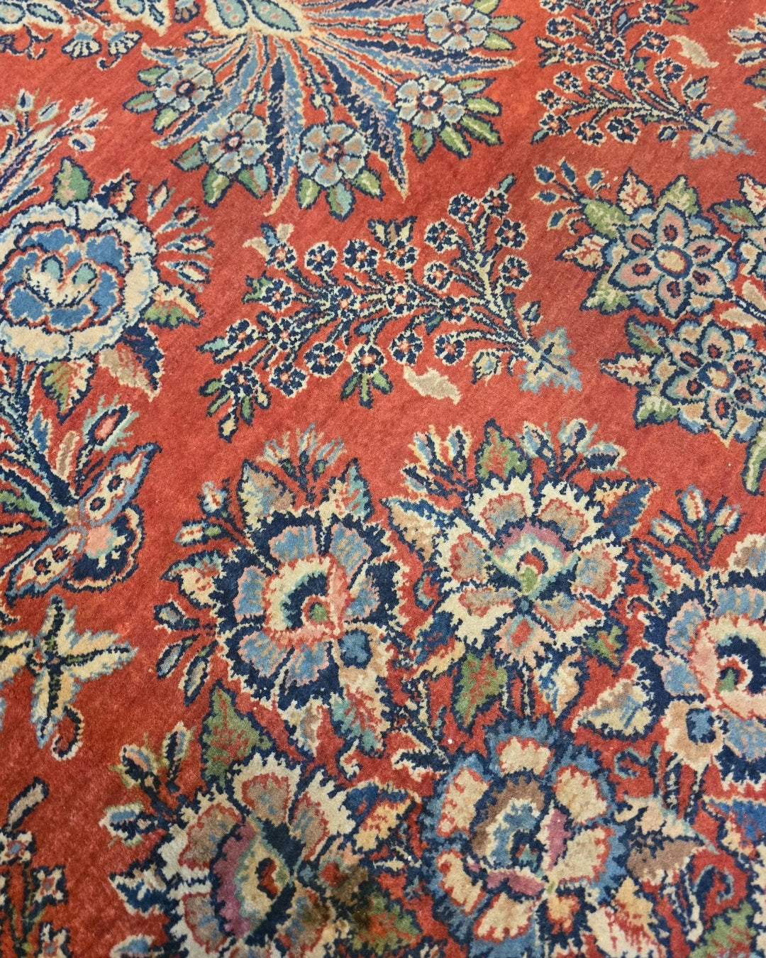 Groot Antiek perzisch tapijt American Sarough 320x220 handgeknoopt wollen vloerkleed
