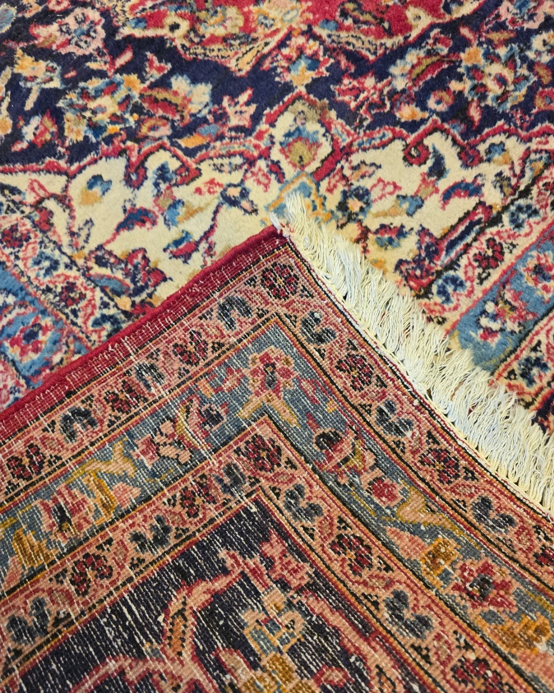 Groot Perzisch Tapijt Kashan 350x250 wollen vloerkleed handgeknoopt Iran