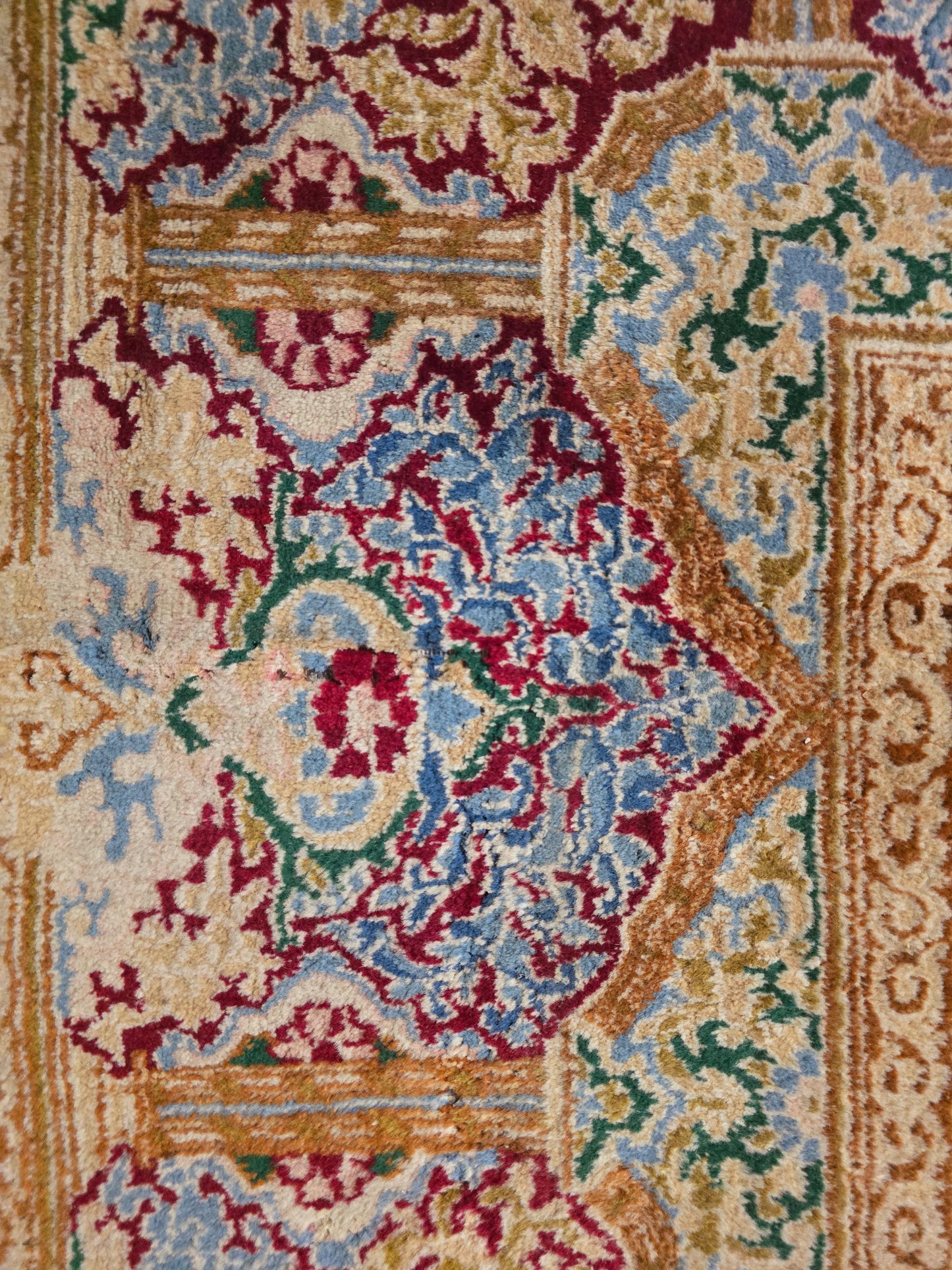Groot Perzisch tapijt Kirman 345x265 wollen vloerkleed iran