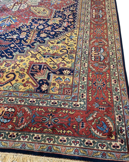Groot Perzisch Tapijt Heriz 350x250 wollen vloerkleed handgeknoopt
