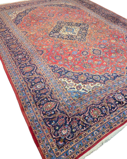Groot Perzisch tapijt Kashan 360x250 wollen vloerkleed Iran