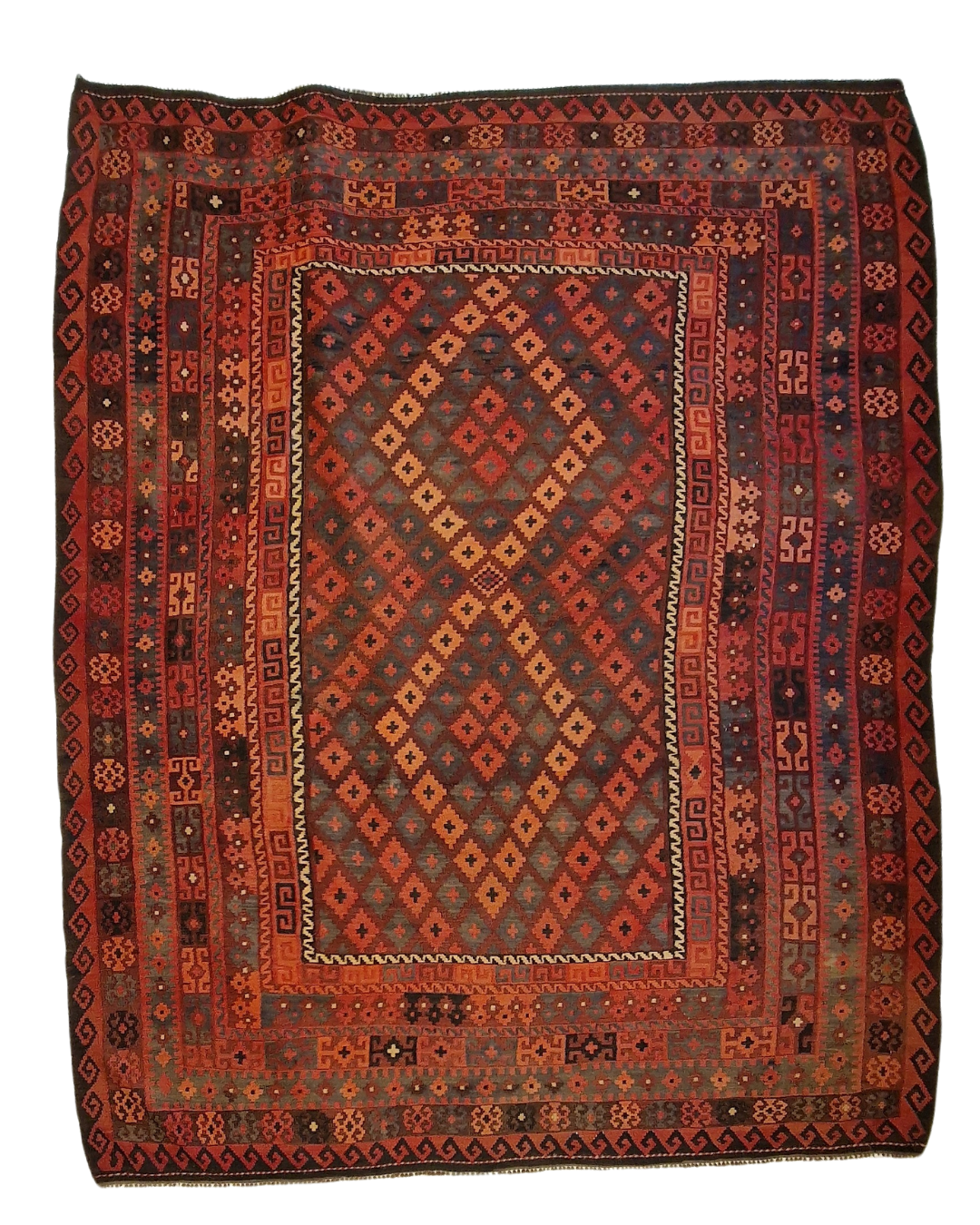 Tribal Kelim afganistan 310x250 wollen vloerkleed handgeknoopt