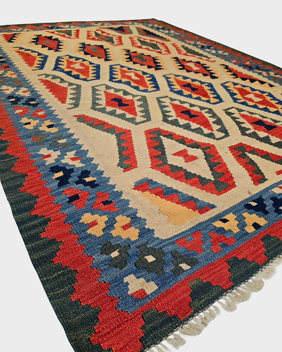 Kelim Fars Ghashgai 240x180 wollen vloerkleed flatweave handgeweven