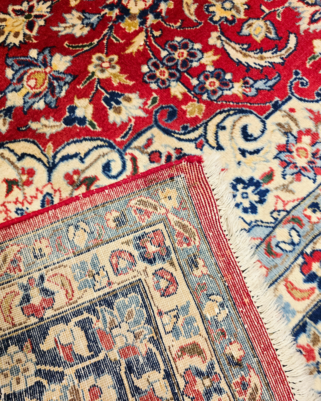 Groot Perzisch tapijt Kashan 400x300 wollen vloerkleed handgeknoopt Iran