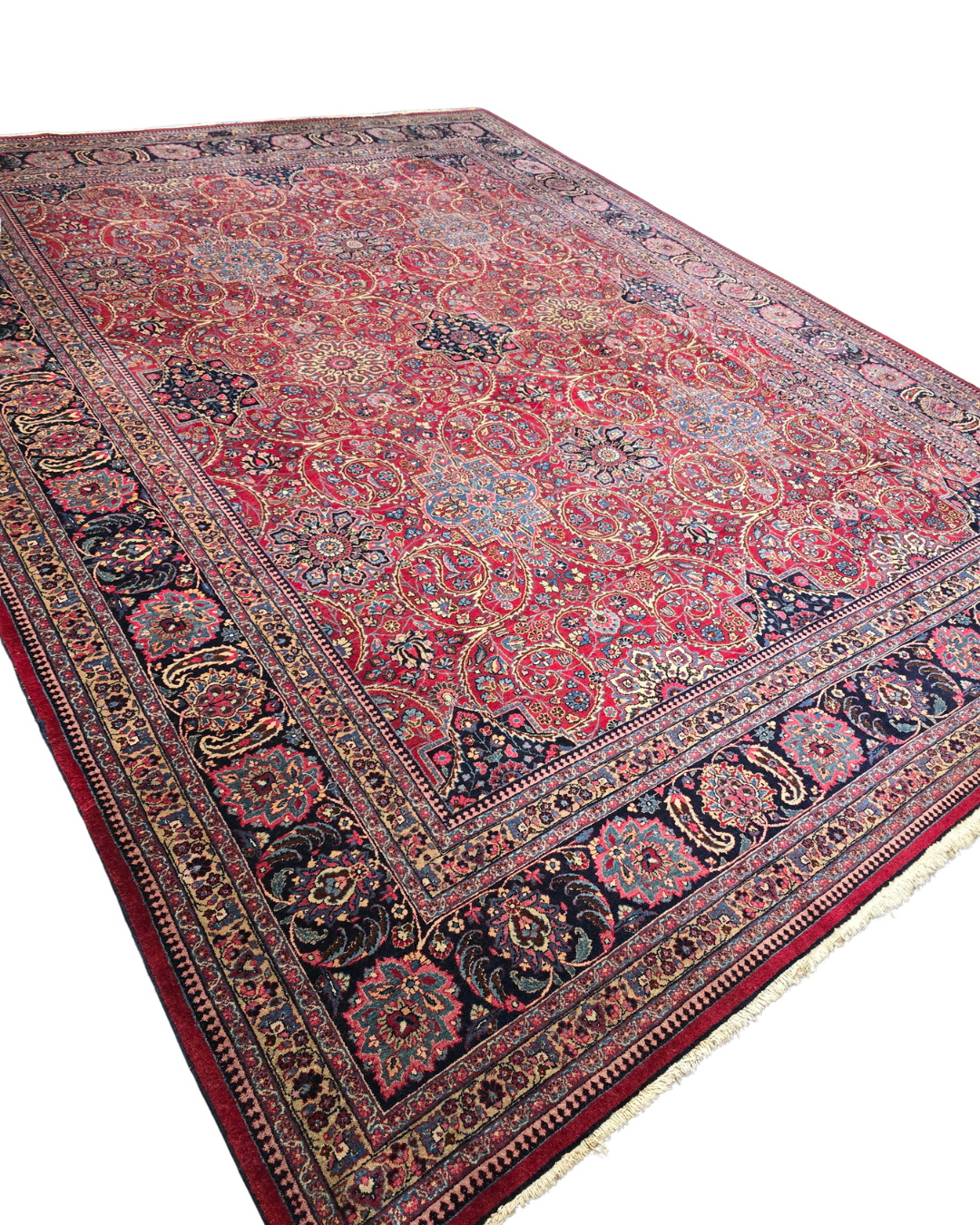 Groot Perzisch Tapijt Mashad 410x310 wollen vloerkleed iran handgeknoopt