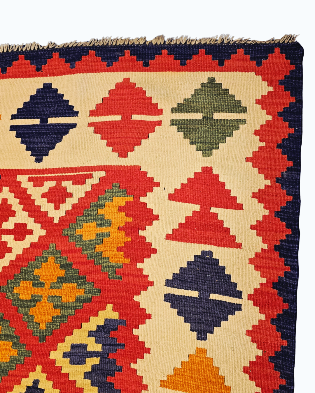 Tribal Kelim Afganistan 250x180 wollen vloerkleed handgeweven