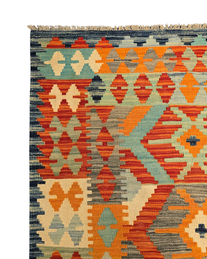 Kelim tapijt Afghan perzisch 298x203 wollen vloerkleed