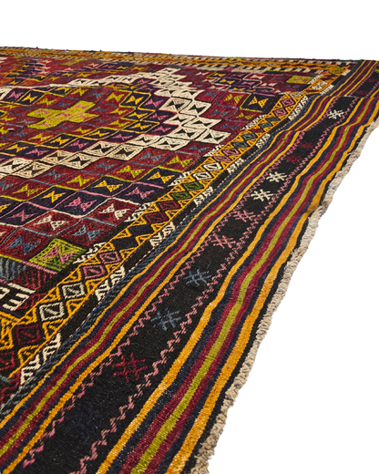 Ttribal Kelim Jijim cicim Tribal 290x185 wollen vloerkleed handgeknoopt Turkije